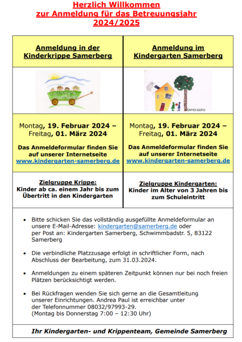 Kindergarten und Kinderkrippe Samerberg (Landkreis Rosenheim in